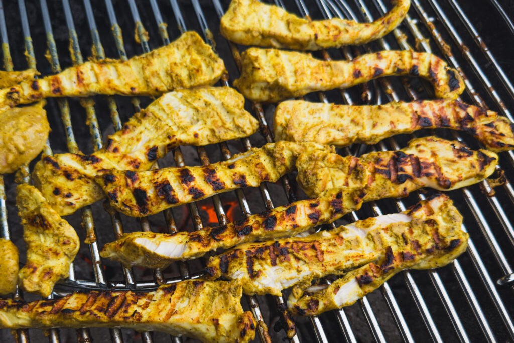 kyllingsatay på grill