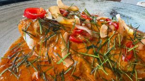 Fisk i rød curry, ferdig