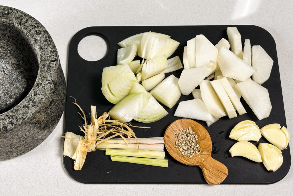 Ingredienser til kyllingkraft