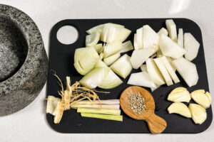 Ingredienser til kyllingkraft