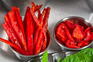 Paprika og chili, julienne