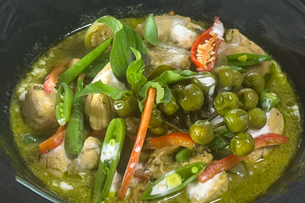 Grønn kyllingcurry - ferdig rett