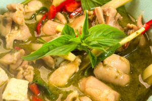 Grønn kyllingcurry - ferdig rett