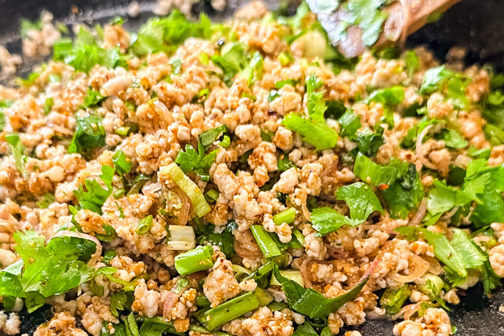 Laab Moo med urter tilsatt