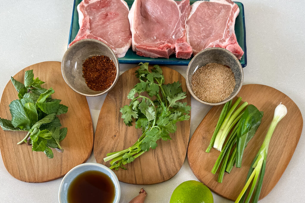 Laab Moo ingredienser 1