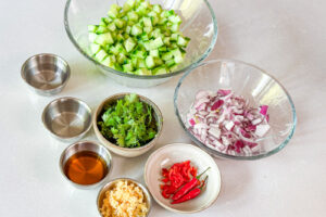 Thai Agurksalat - ingredienser