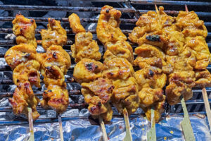 Kylling satay - på grillen