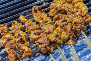 Kylling satay - p&aring; grillen