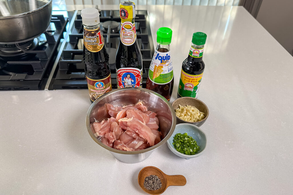 Gai Pad Gratiem - Ingredienser