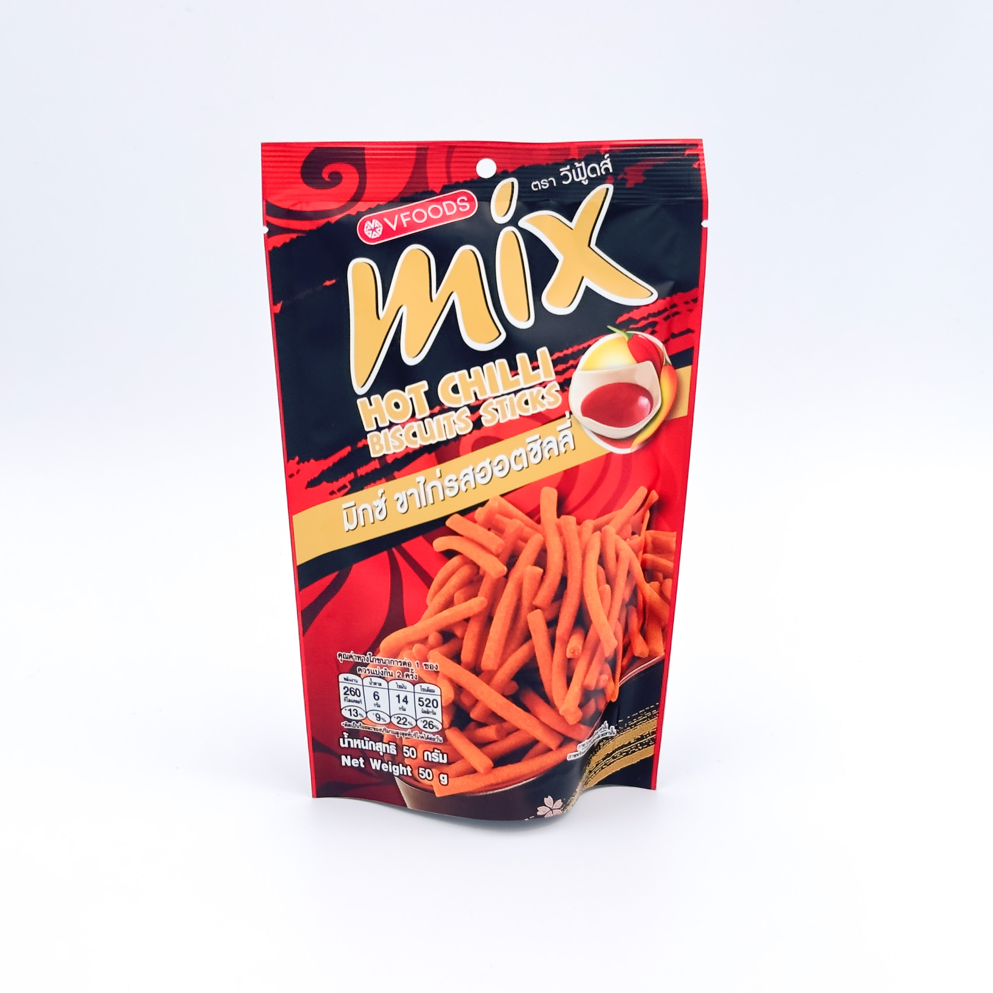 Mix biscuits sticks hot chilli 50g Mix biscuits sticks, hot chilli - i pakke