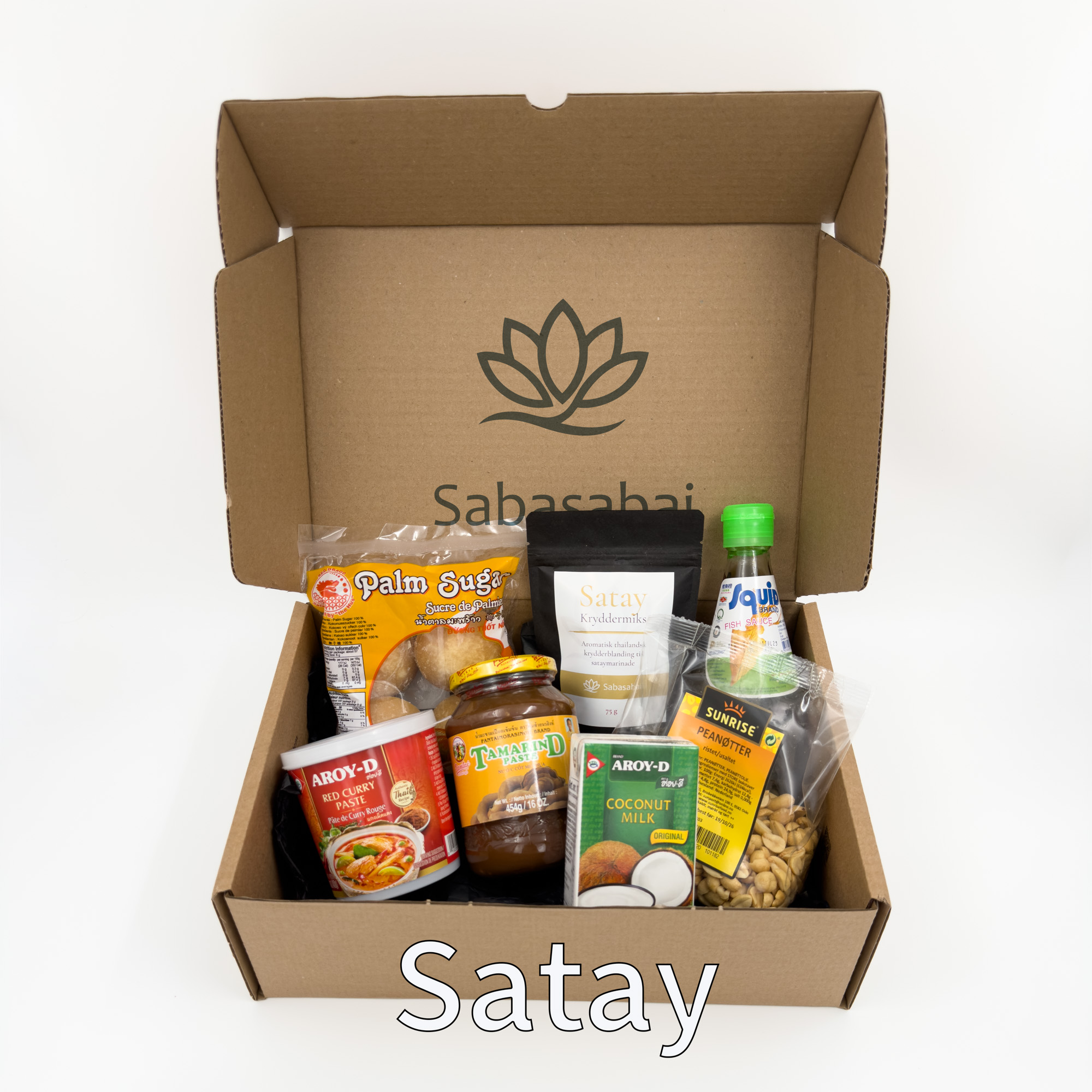 Satay kit - produkter i eske