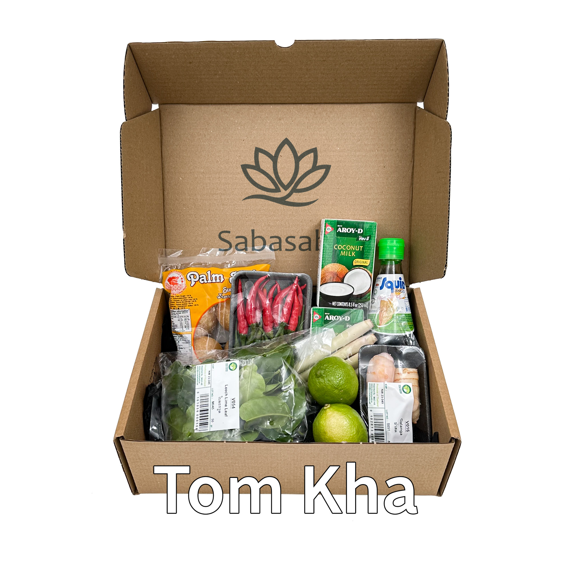 Tom kha kit - produkter i eske